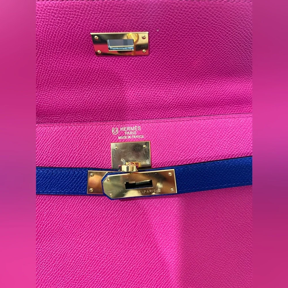 🏆💐HOST PICK💐🏆🩷💙Hermès Kelly 28 Epsom Leather Bag With Gold Hardware🩷💙 - Picture 17 of 17